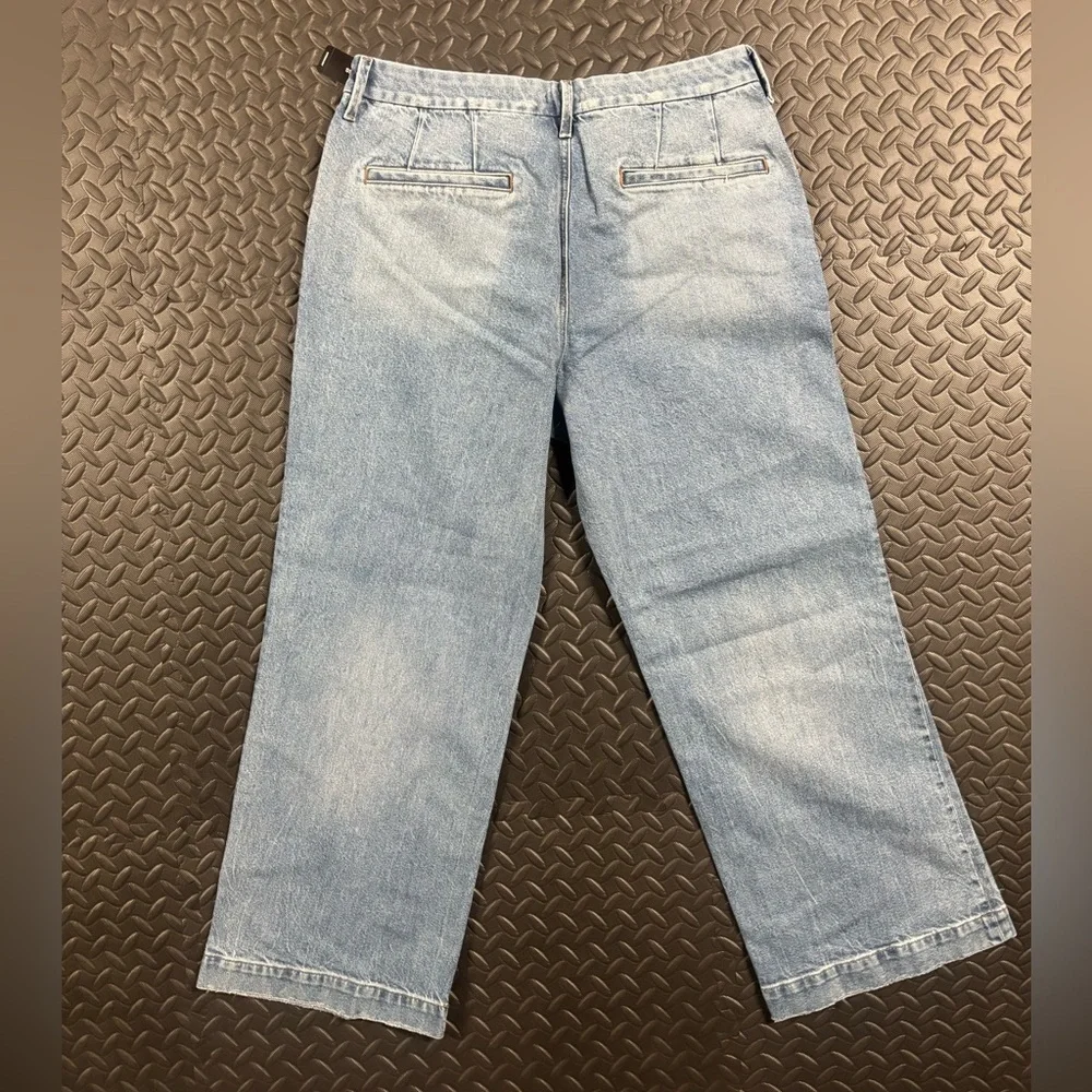 NWT Express Wide Leg High Rise Jeans Size 14S Stretch Denim - Picture 11 of 12